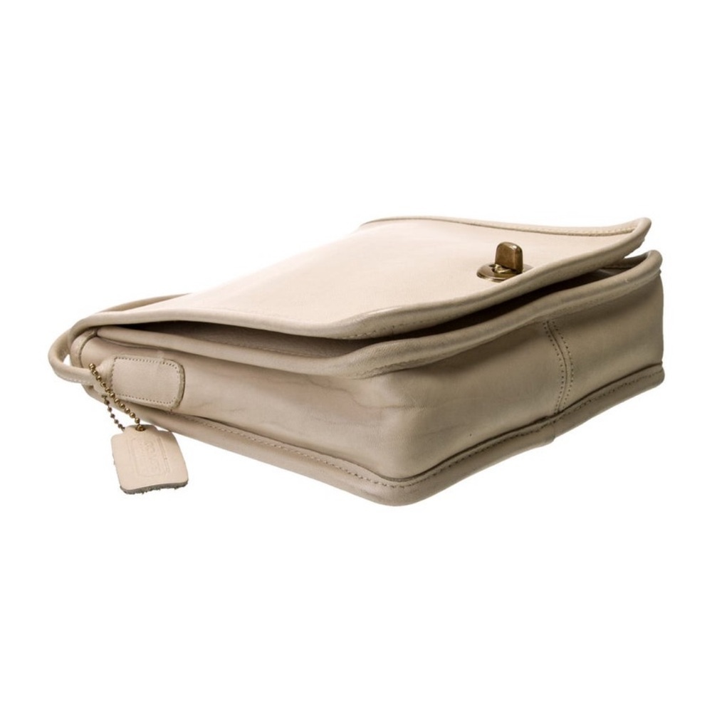 Coach Vintage y2k 90s Willis flap turnlock crossbody bag bone cream 8845 - Picture 4 of 15